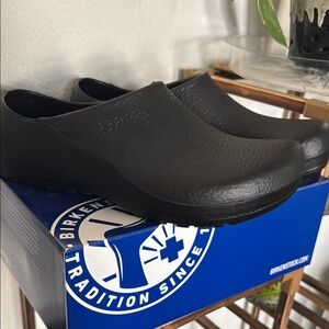 Birkenstock Black Slip-On Loafers with Molded Footbed